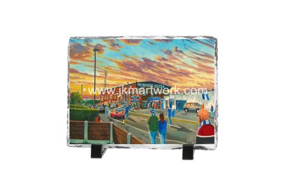Oldham Athletic FC - Boundary Park Stadium Art Slate Presentation